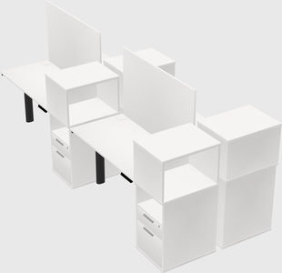 Shared electric desk + cabinet