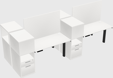Shared electric desk + cabinet