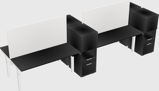 Shared electric desk + cabinet
