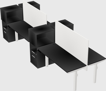 Shared electric desk + cabinet