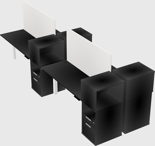 Shared electric desk + cabinet