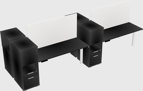 Shared electric desk + cabinet