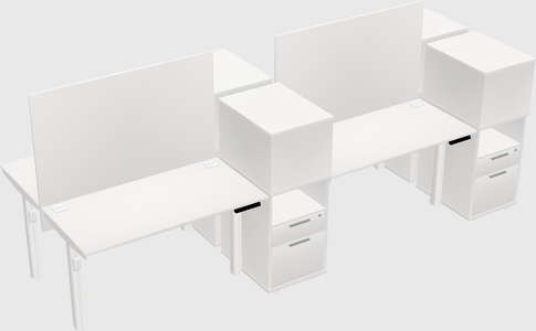 Shared electric desk + cabinet
