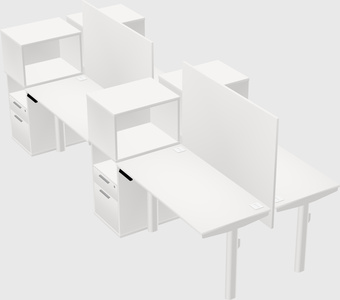 Shared electric desk + cabinet