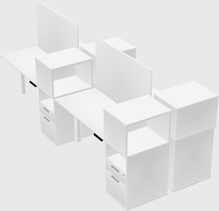 Shared electric desk + cabinet