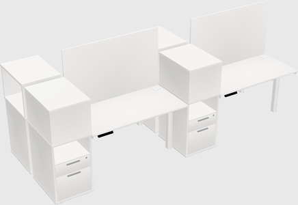 Shared electric desk + cabinet