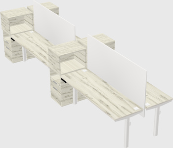 Shared electric desk + cabinet