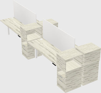 Shared electric desk + cabinet