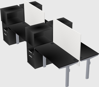 Shared electric desk + cabinet