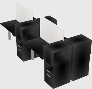 Shared electric desk + cabinet
