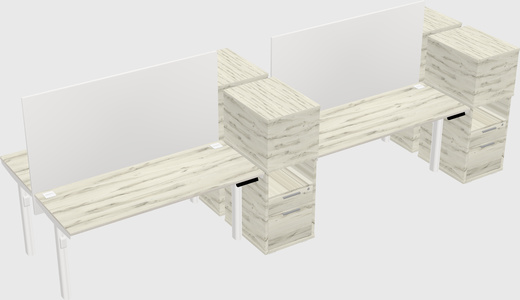Shared electric desk + cabinet