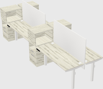 Shared electric desk + cabinet