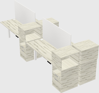 Shared electric desk + cabinet
