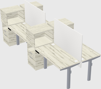 Shared electric desk + cabinet