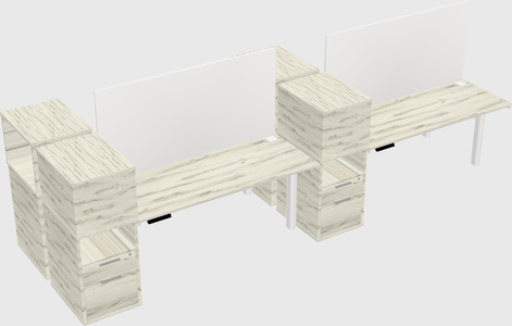 Shared electric desk + cabinet