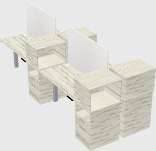 Shared electric desk + cabinet