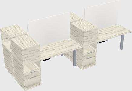 Shared electric desk + cabinet