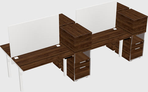 Shared electric desk + cabinet