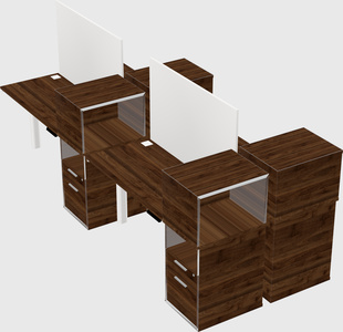 Shared electric desk + cabinet