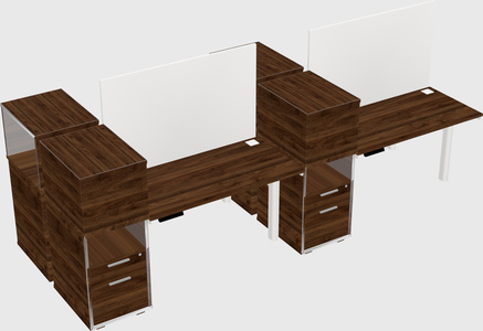 Shared electric desk + cabinet