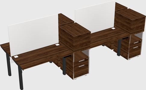 Shared electric desk + cabinet