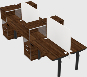 Shared electric desk + cabinet