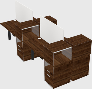 Shared electric desk + cabinet