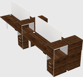 Shared electric desk + cabinet