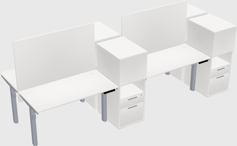 Shared electric desk + cabinet