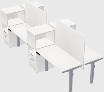 Shared electric desk + cabinet