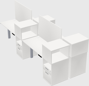 Shared electric desk + cabinet