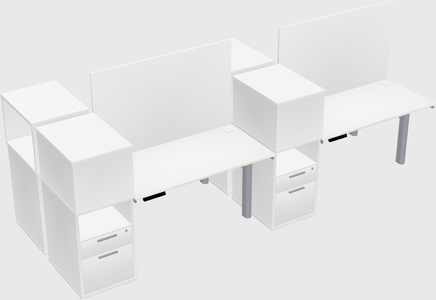 Shared electric desk + cabinet