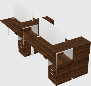 Shared electric desk + cabinet