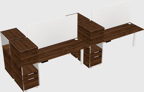Shared electric desk + cabinet