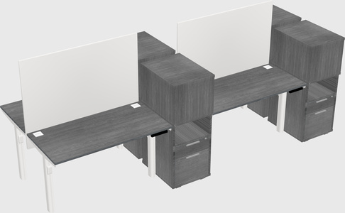 Shared electric desk + cabinet