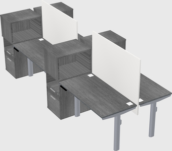 Shared electric desk + cabinet