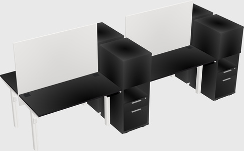 Shared electric desk + cabinet