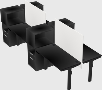 Shared electric desk + cabinet