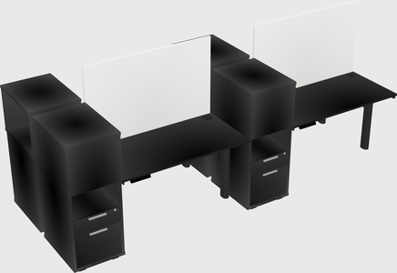 Shared electric desk + cabinet