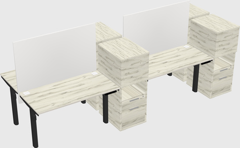 Shared electric desk + cabinet