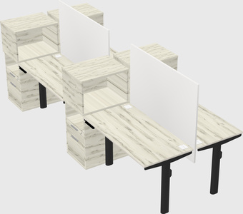 Shared electric desk + cabinet