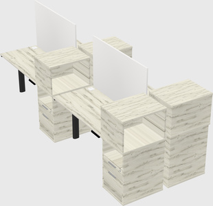 Shared electric desk + cabinet
