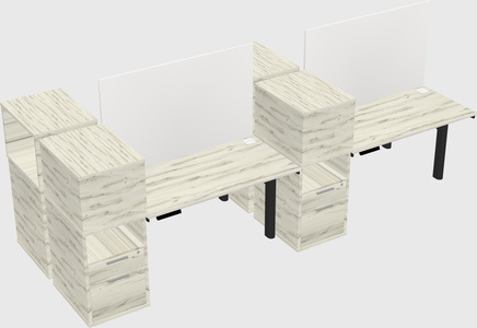 Shared electric desk + cabinet