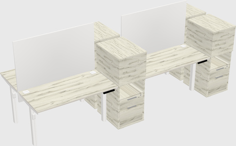 Shared electric desk + cabinet