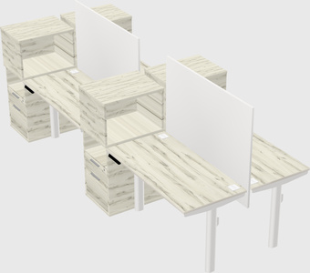 Shared electric desk + cabinet