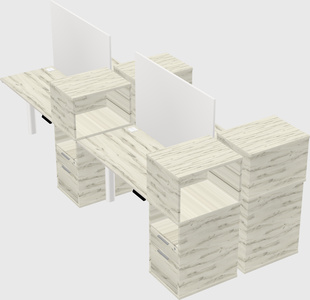 Shared electric desk + cabinet
