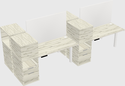 Shared electric desk + cabinet