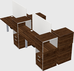 Shared electric desk + cabinet