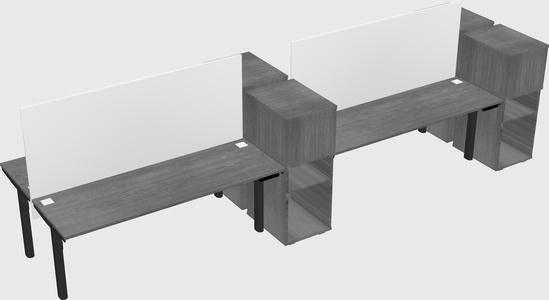Shared electric desk + cabinet