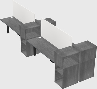 Shared electric desk + cabinet